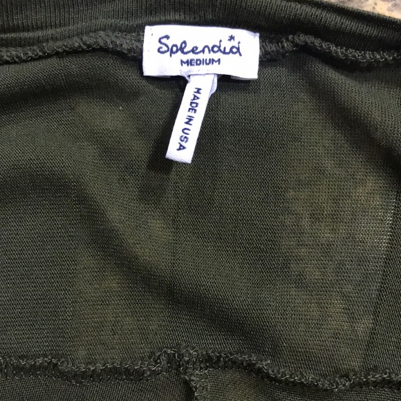 SPLENDID Olive Green Chevron Cardigan Sweater M - Picture 4 of 8